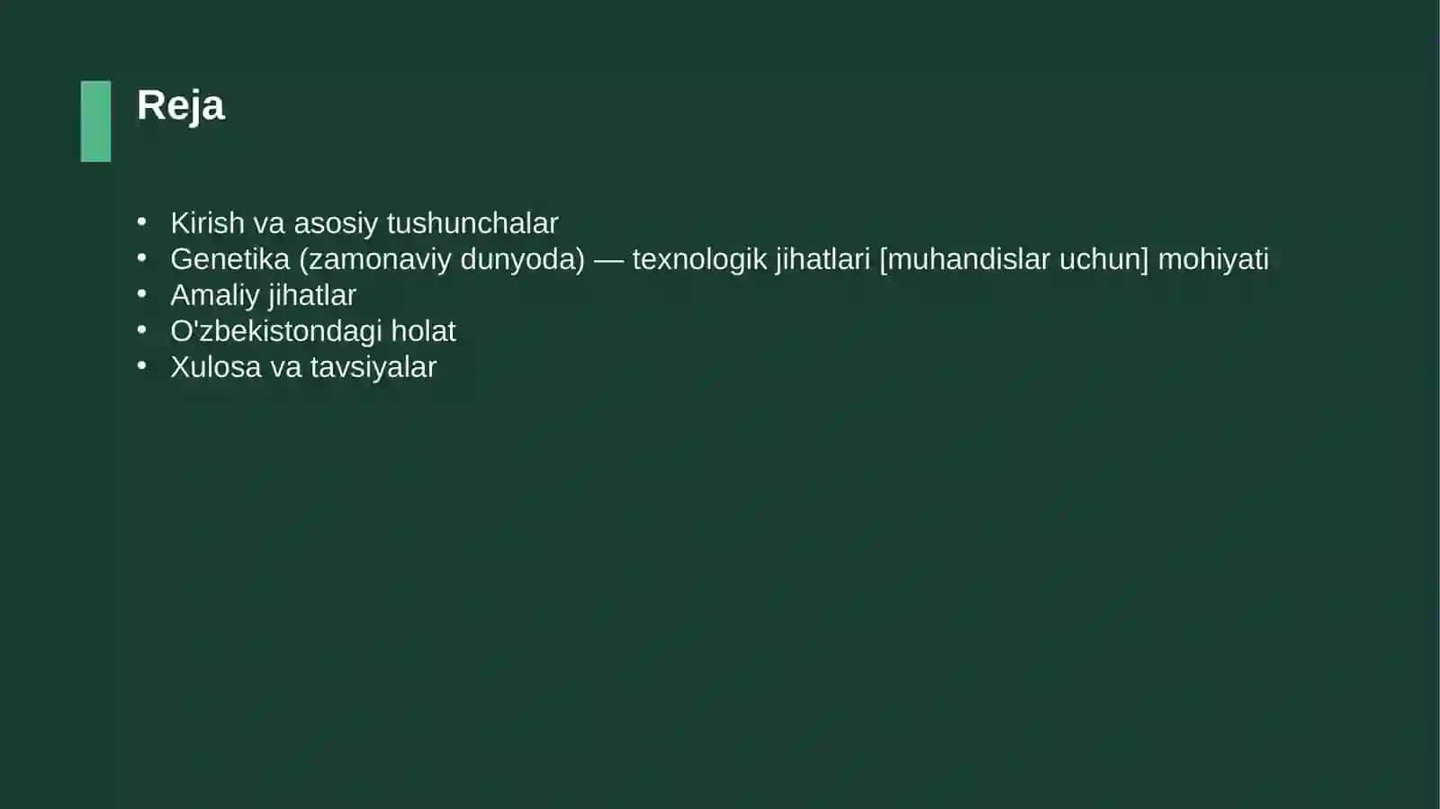 Genetika (zamonaviy dunyoda) — texnologik jihatlari [muhandislar uchun] 2