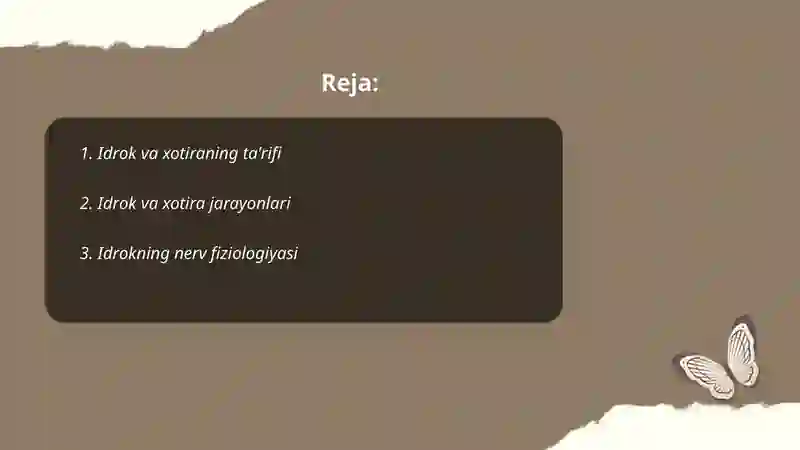 Idrok va xotira haqida tushuncha uning nerv fiziologik asosi 2