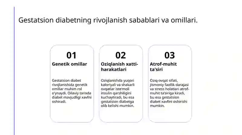Gestatsion diabet: Asosiy tushunchalar va aloqalar 2