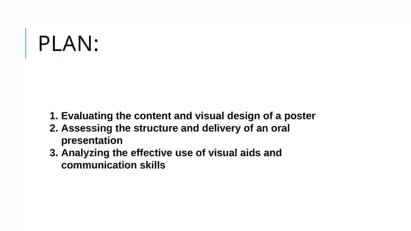 Evaluating a poster and presentation 2