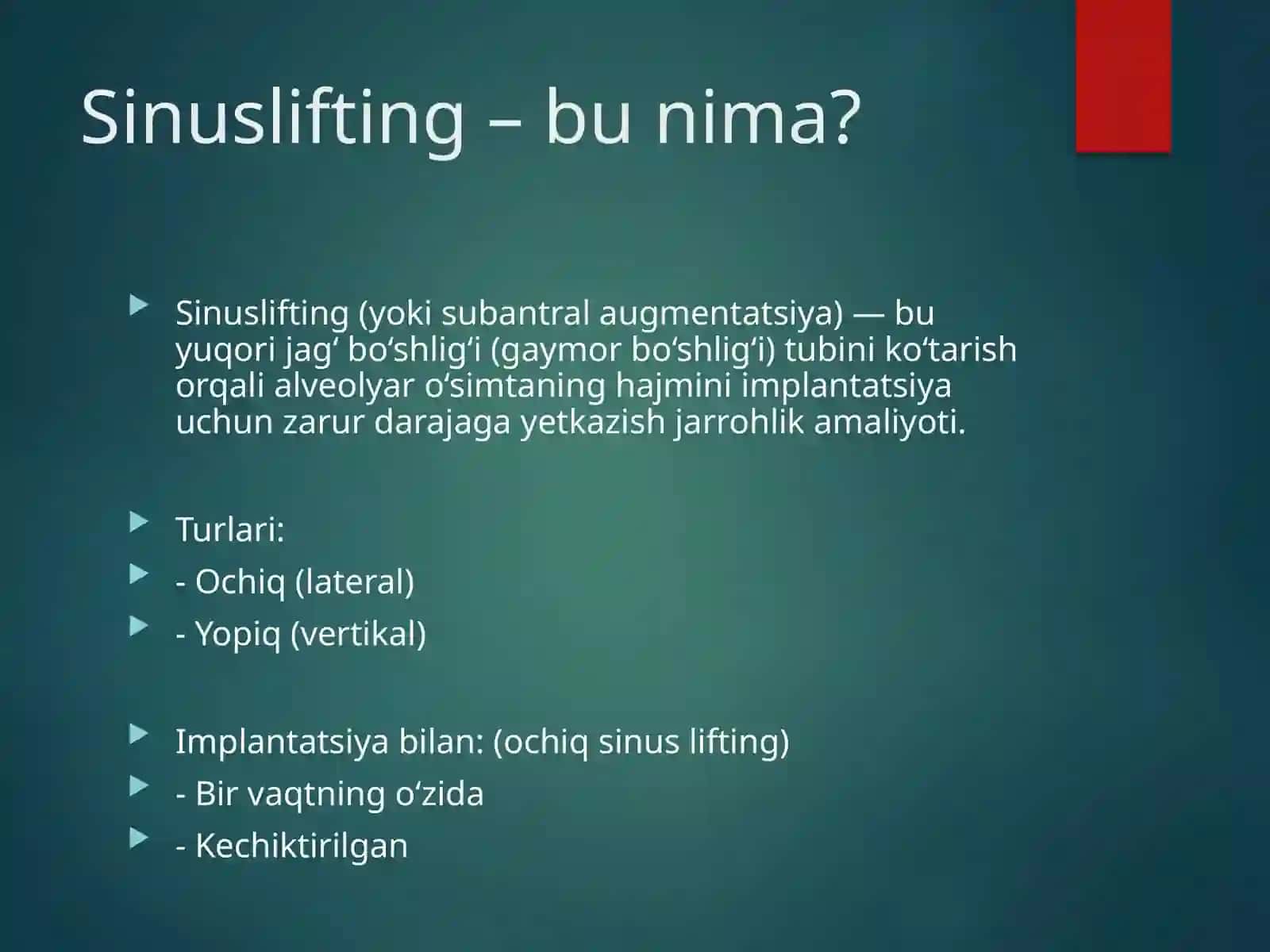 Sinuslifting 2