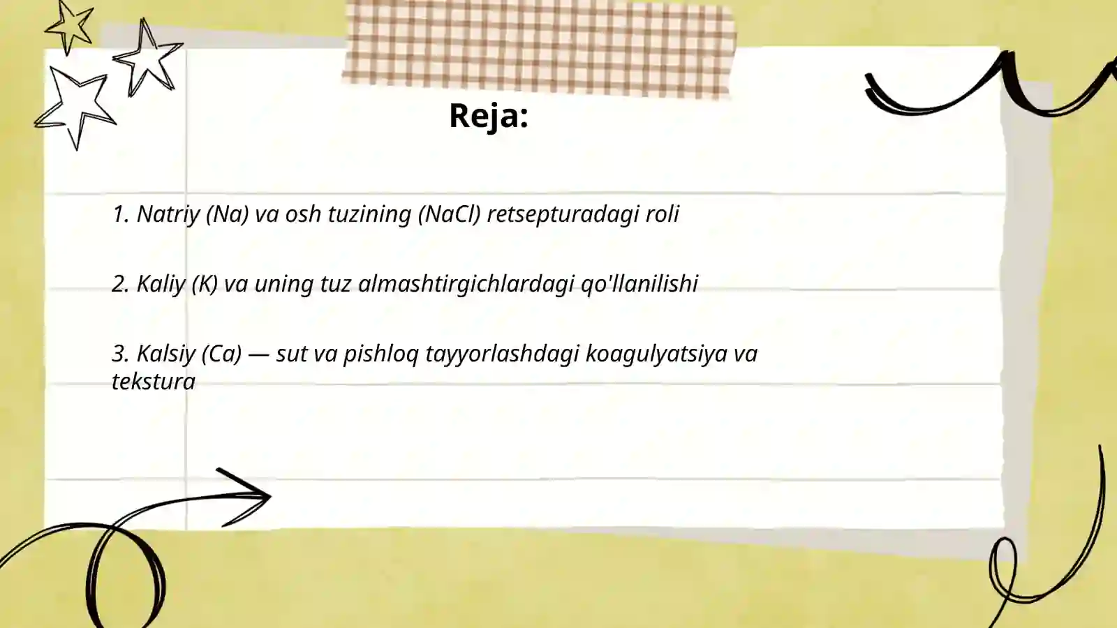 Retsepturada kimyoviy elementlar 2