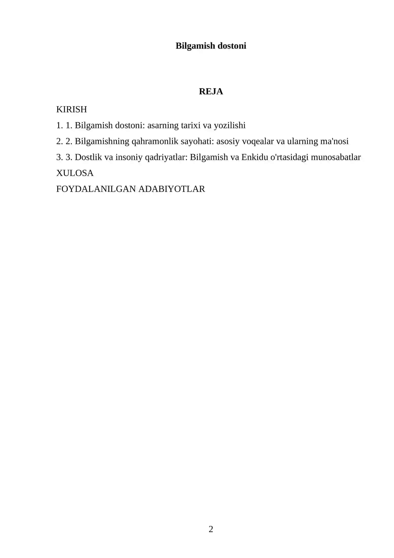 Bilgamish dostoni 2