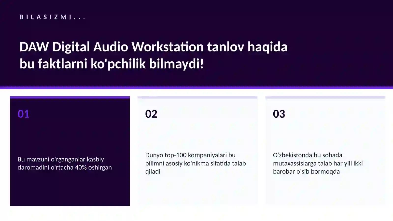 DAW Digital Audio Workstation tanlov 2