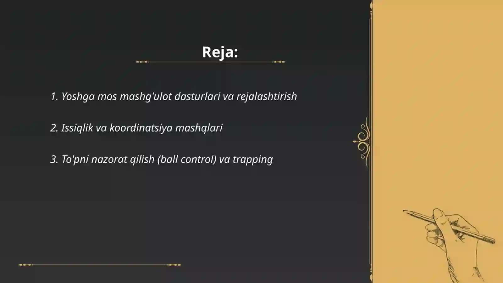 Maktab yoshidagi bolalarga futbol o’yinini o’rgatish 2