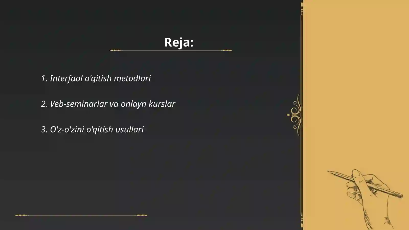 Interfaol o'qitish metodlari 2