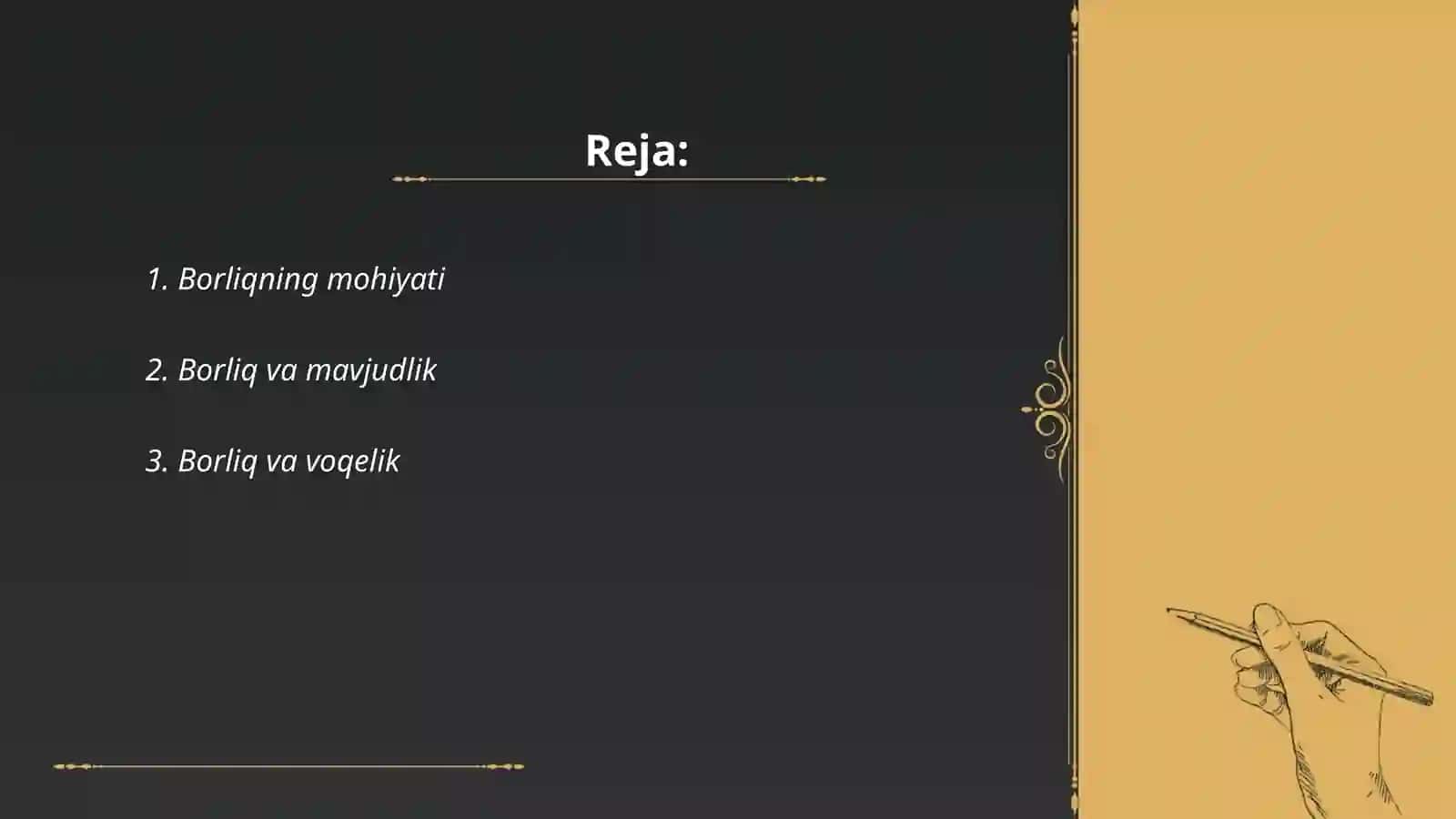 Borliq falsafasi to'g'risida ilk qarashlar 2
