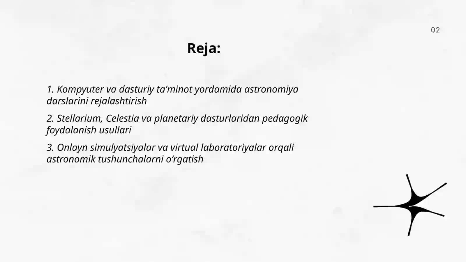 Astronomiya oʻqitishda zamonaviy kompyuter va dasturiy maxsulotlardan foydalanish usullari 2