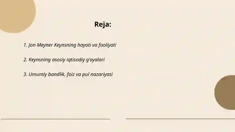 Jon Meyner Keyns talimoti va keynichilik 2