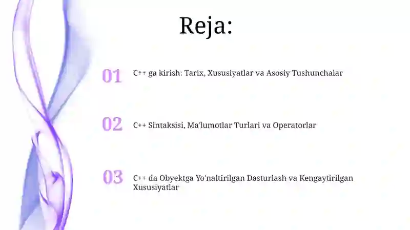 C++ tili haqida 2