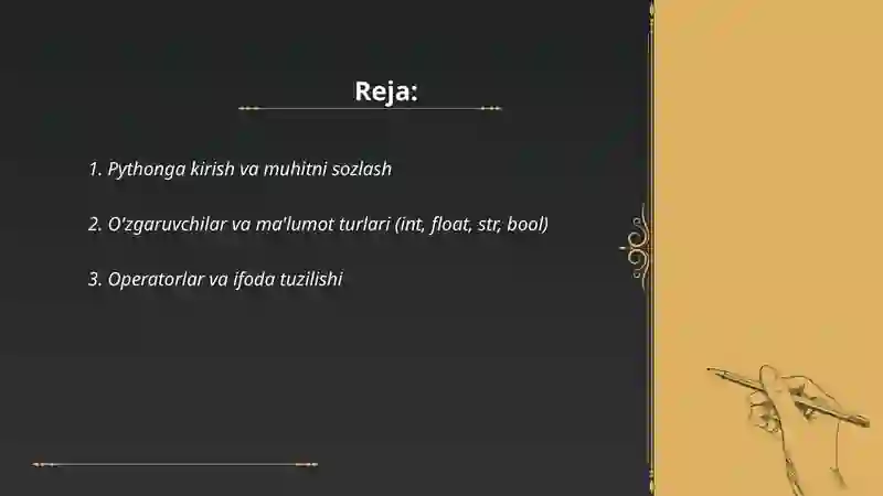 Python dasturlash tili 2