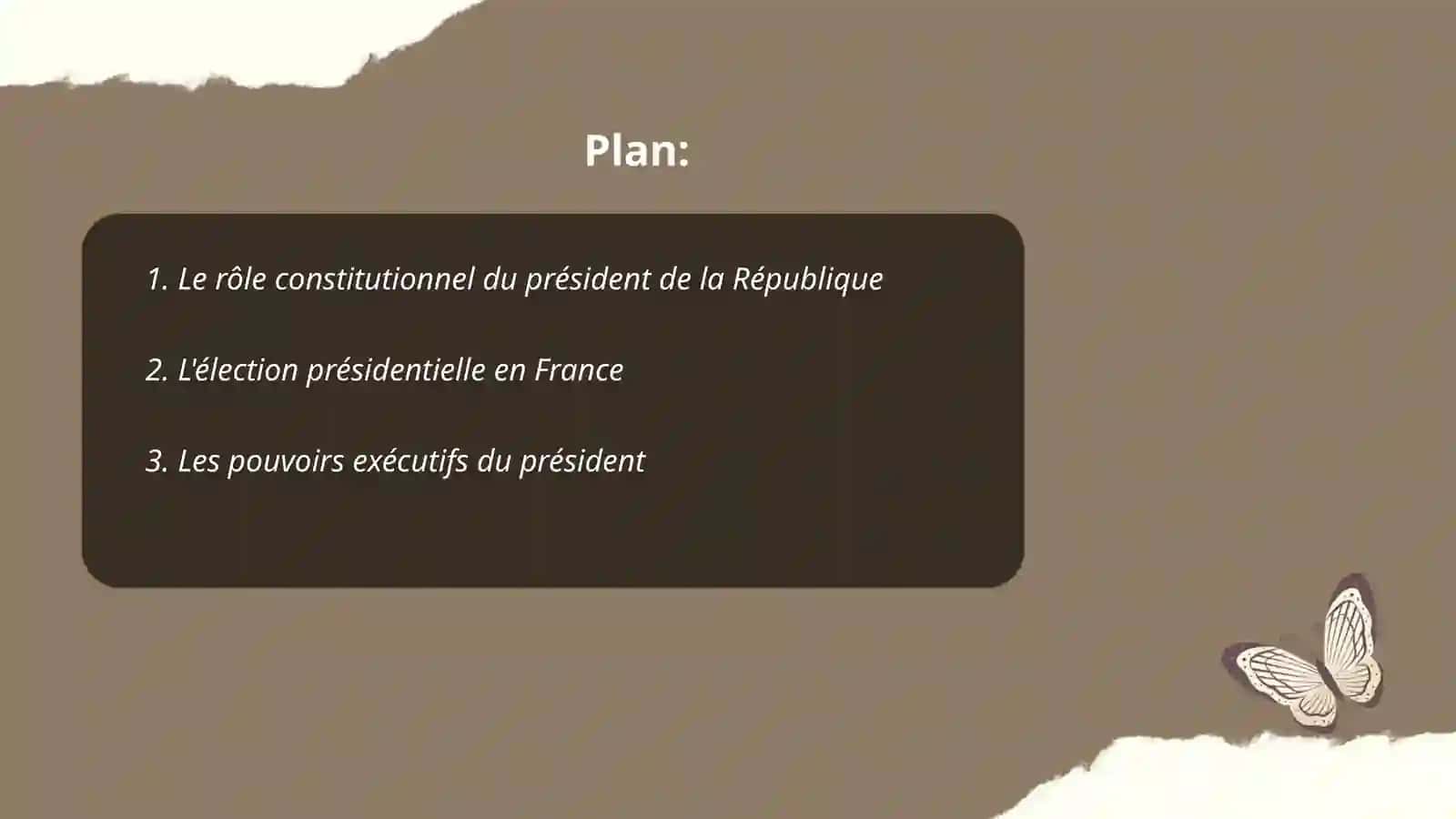 Le rôle constitutionnel du président de la République 2