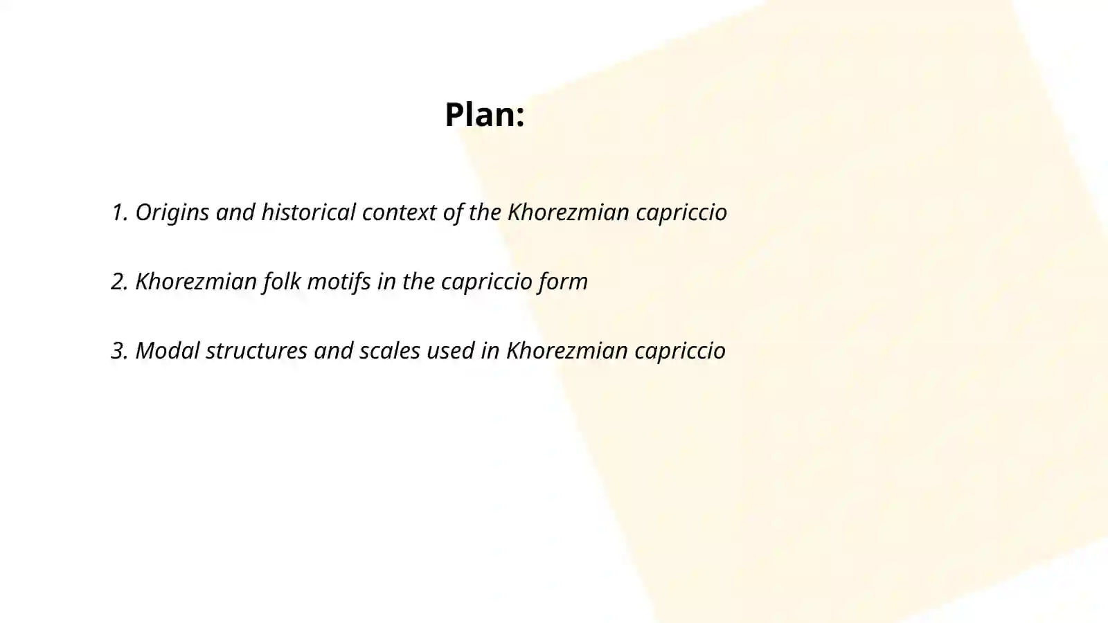 Khorezmian capriccio 2