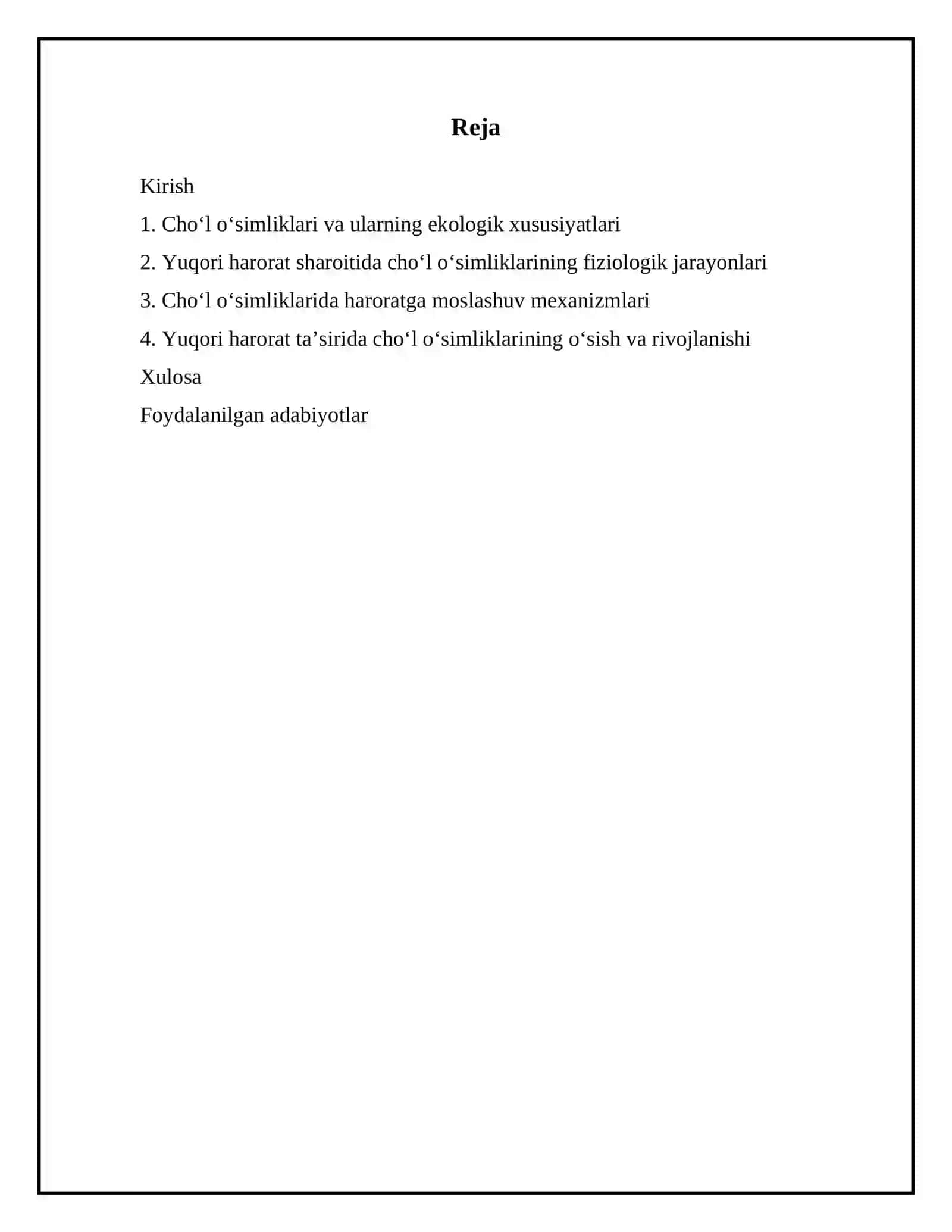 Choʻl oʻsimliklarini yuqori haroratga foziologik moslanishi 2