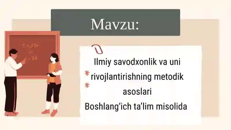 XALQARO BAHOLASH DASTURLARI ASOSIDA TABIIY FANLARNI OʻQITISH METODIKASI FANIDAN TAYYORLAGAN MUSTAQILTAʼLIMI 2