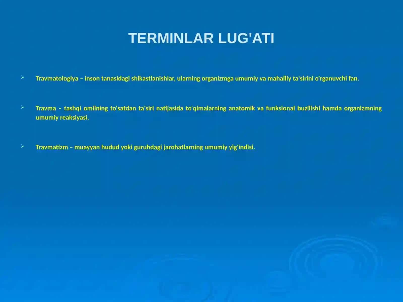 Travmatologiya asoslari 2