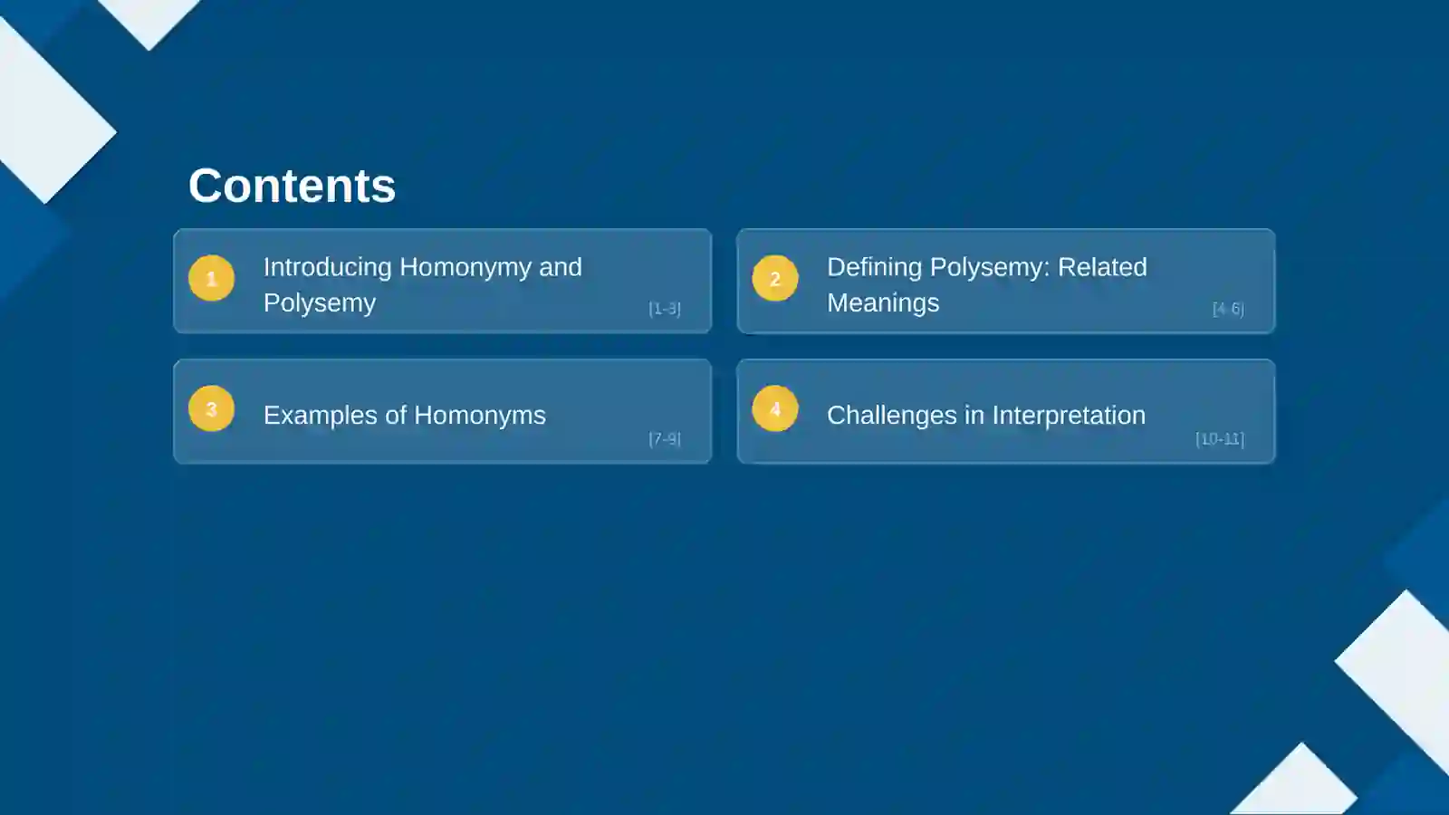 Homonymy and Polysemy 2