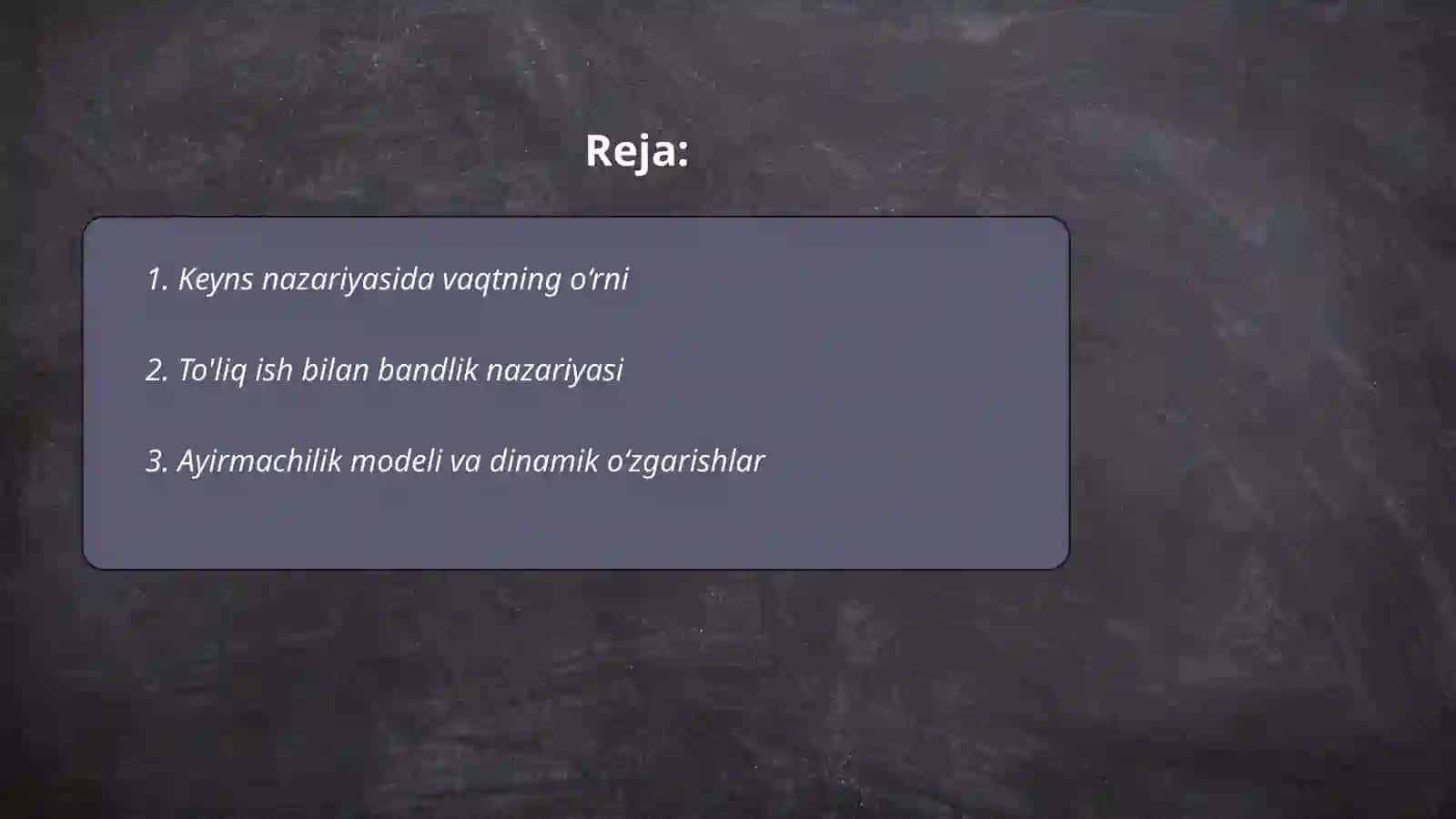 Dinamik makroiqtisodiyotda. Makroiqtisodiy dinamikaga Keyns-institutsional yondashuv 2