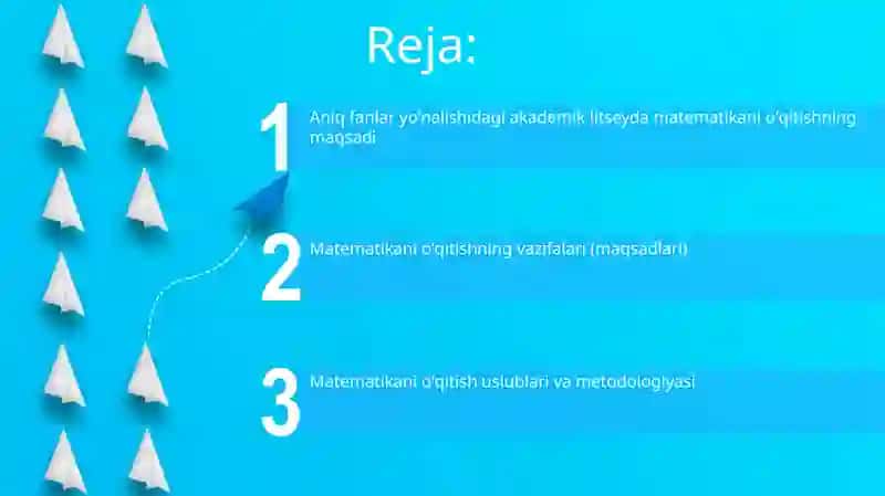 Akademik litsey aniq fanlar yoʻnalishida matematika oʻqitishning maqsadi vazifalari va metodikasi 2