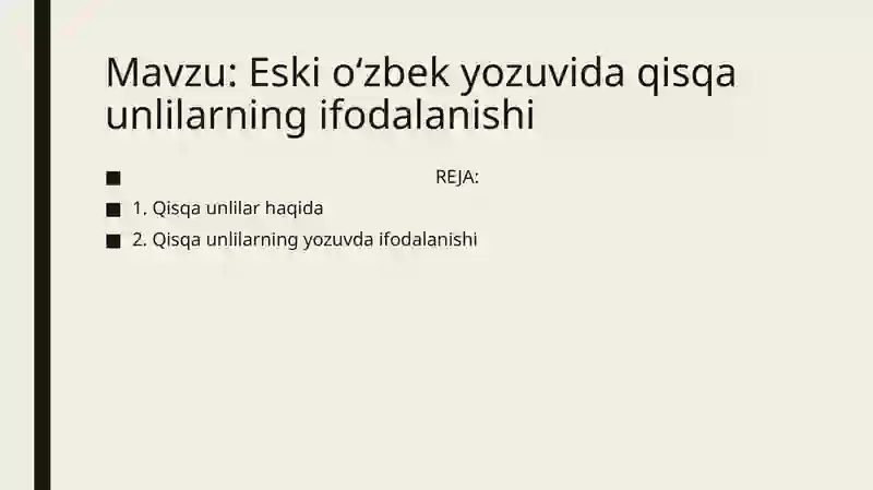 Eski o‘zbek yozuvi 2
