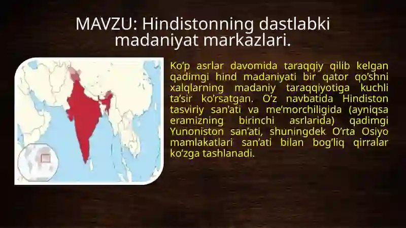 Hindistonning dastlabki madaniyat markazlari 2