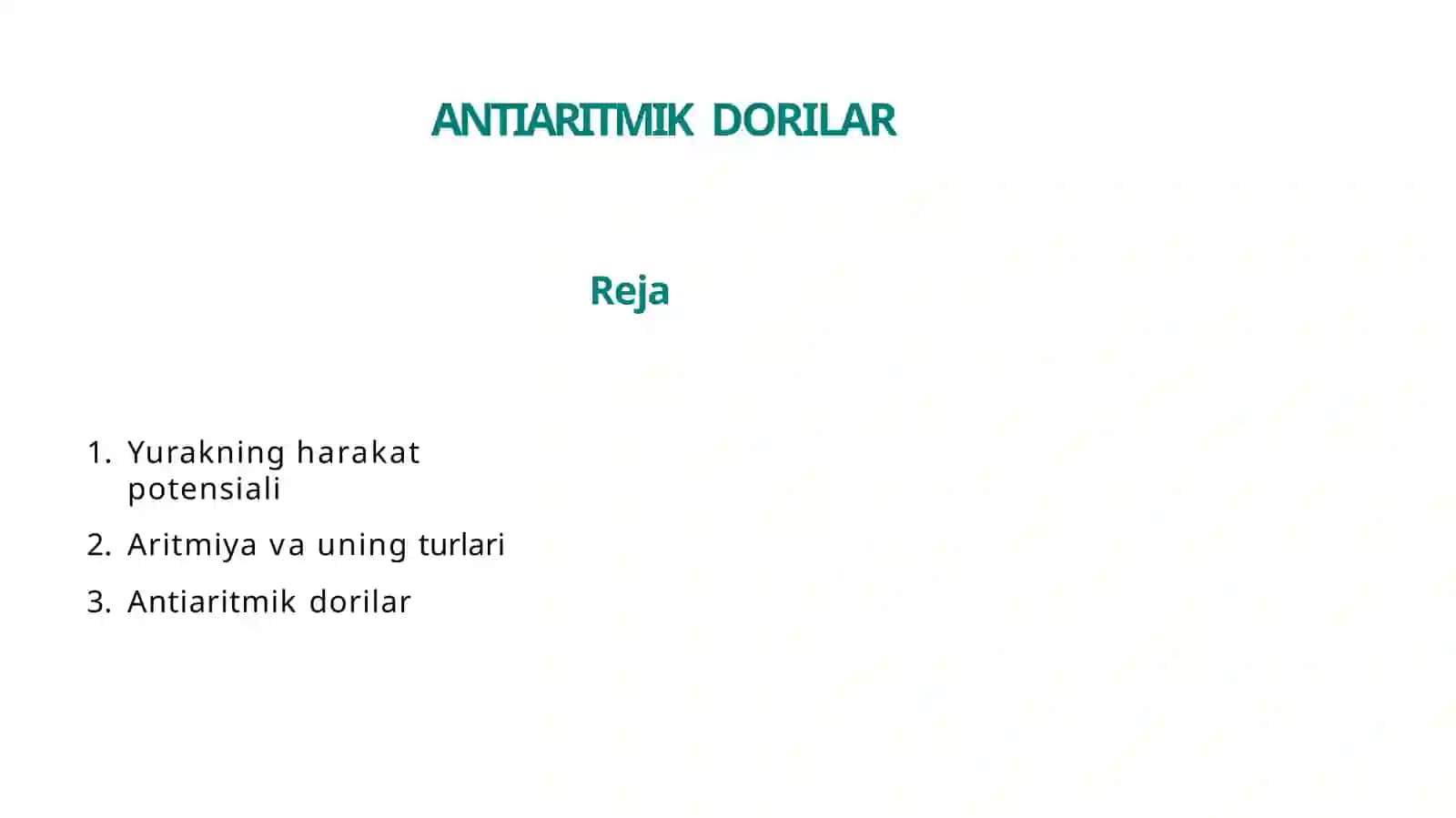 Antiaritmikdorilar 2