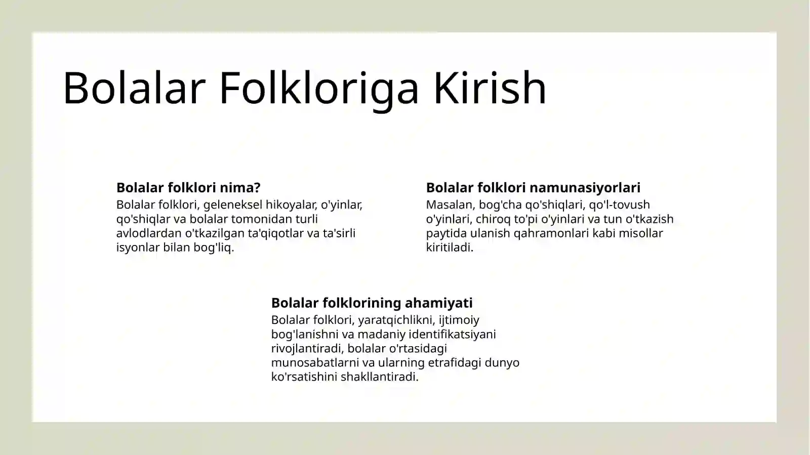 Bolalar folklori 2
