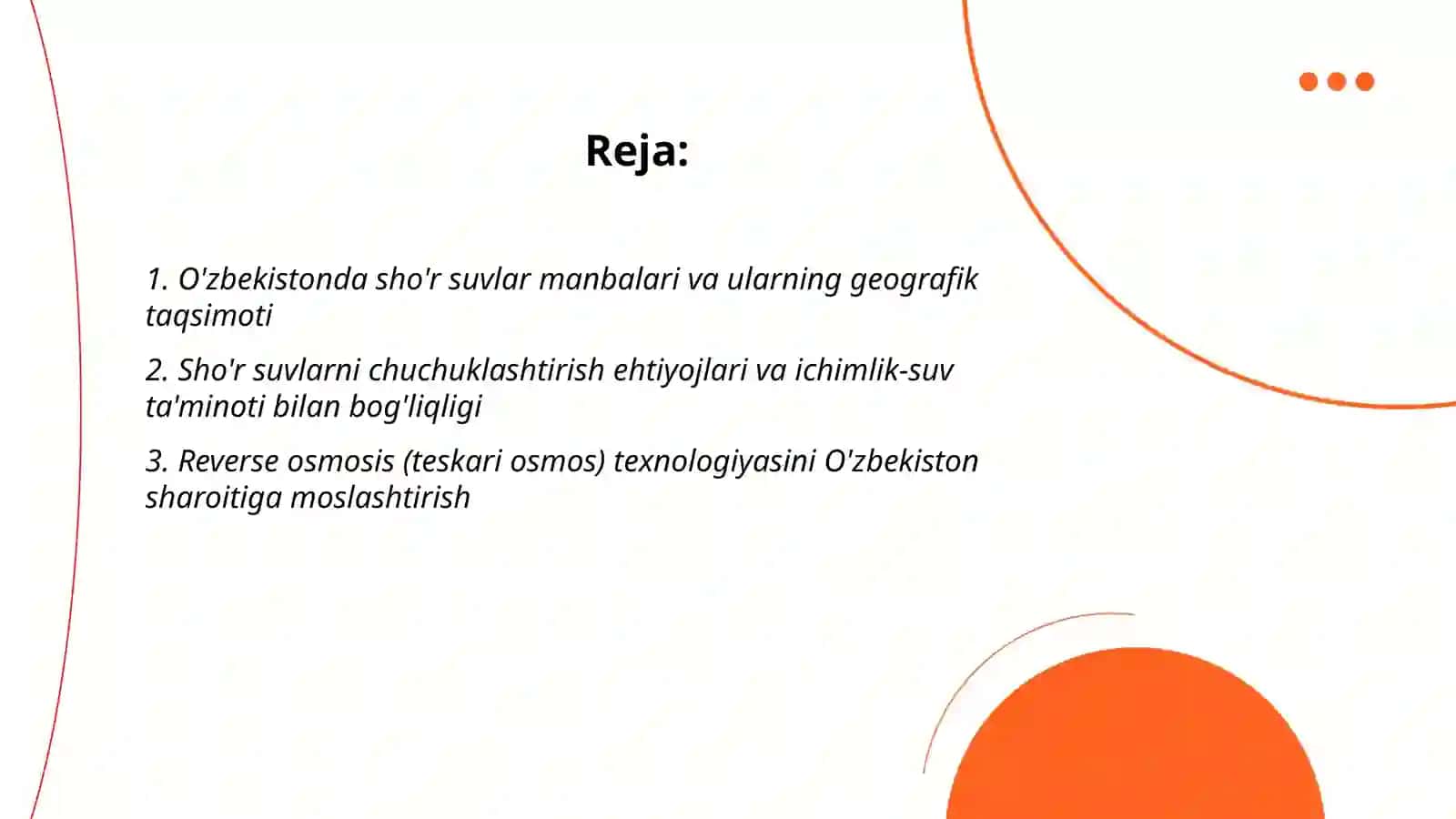 O'zbekiston sharoitida sho'r suvlarni chuchuklashtirish g'oyasini yaratish 2