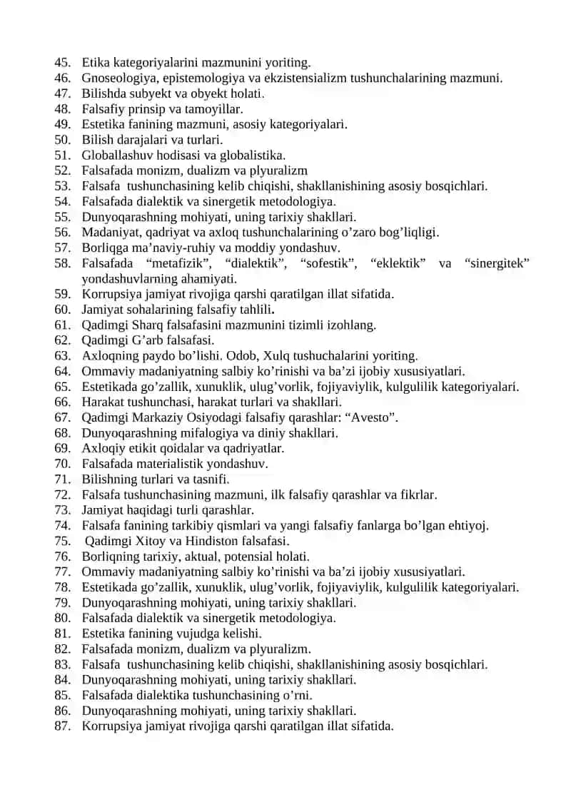 Falsafa fanining paydo baydo bo’lishi va rivojlanish bosqichlari 2