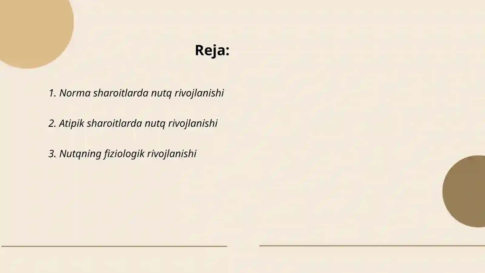 Nutq rivojlanishi Norma va atipik sharoitlarda 2