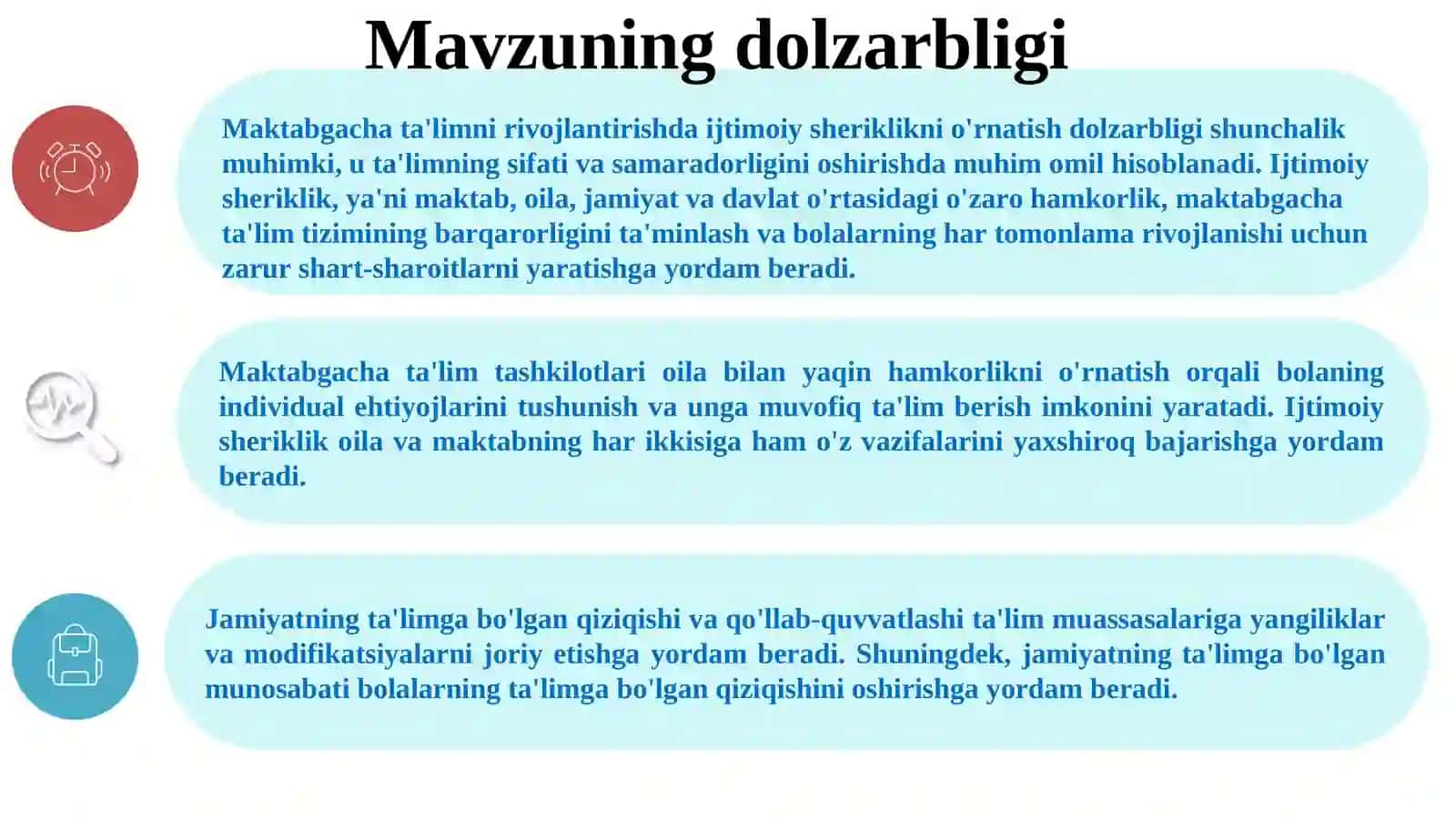 MAKTABGACHA TA'LIM TASHKILOTINI RIVOJLANTIRISHDA IJTIMOIY SHERIKLIKNI O‘RNATISHTOSHKENT-2025 2