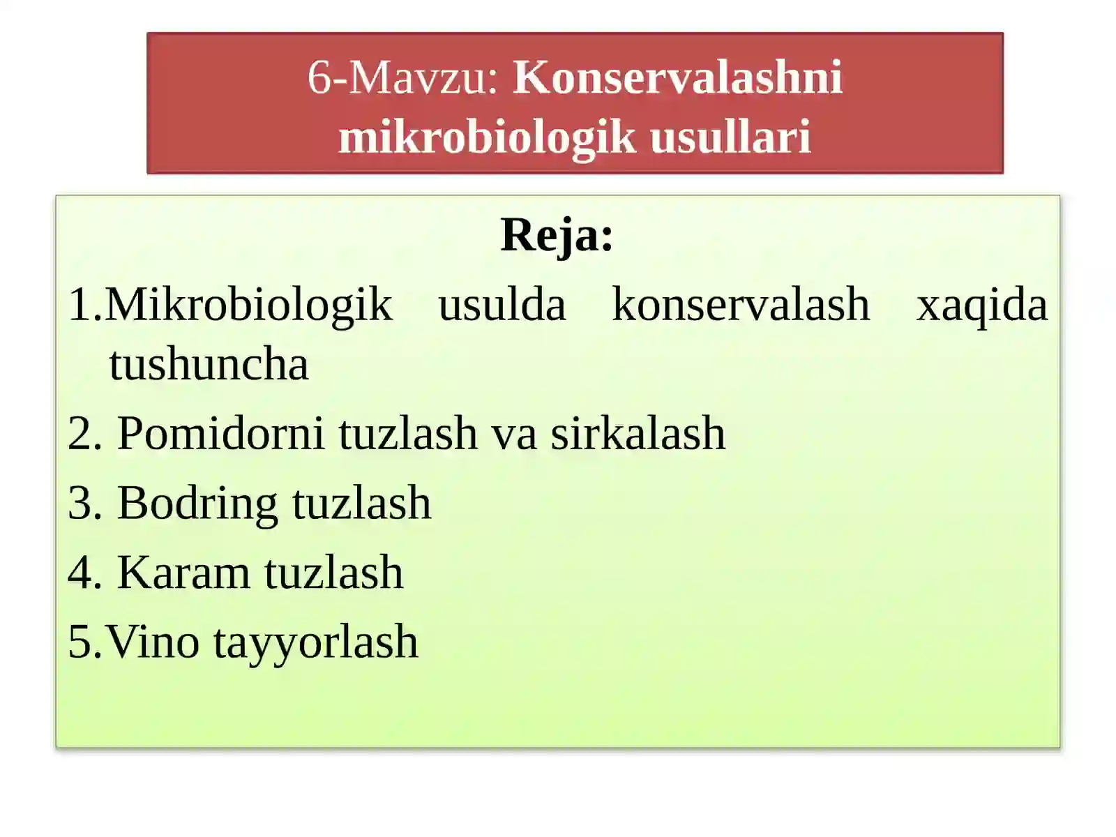 Qishloq xo’jalik mahsulotlarini saqlash va qayta ishlash texnologiyasi 2