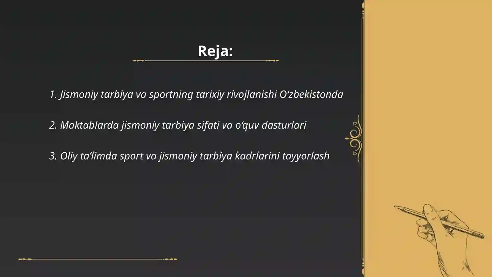 Jismoniy tarbiya va sportning rivojlanishi 2