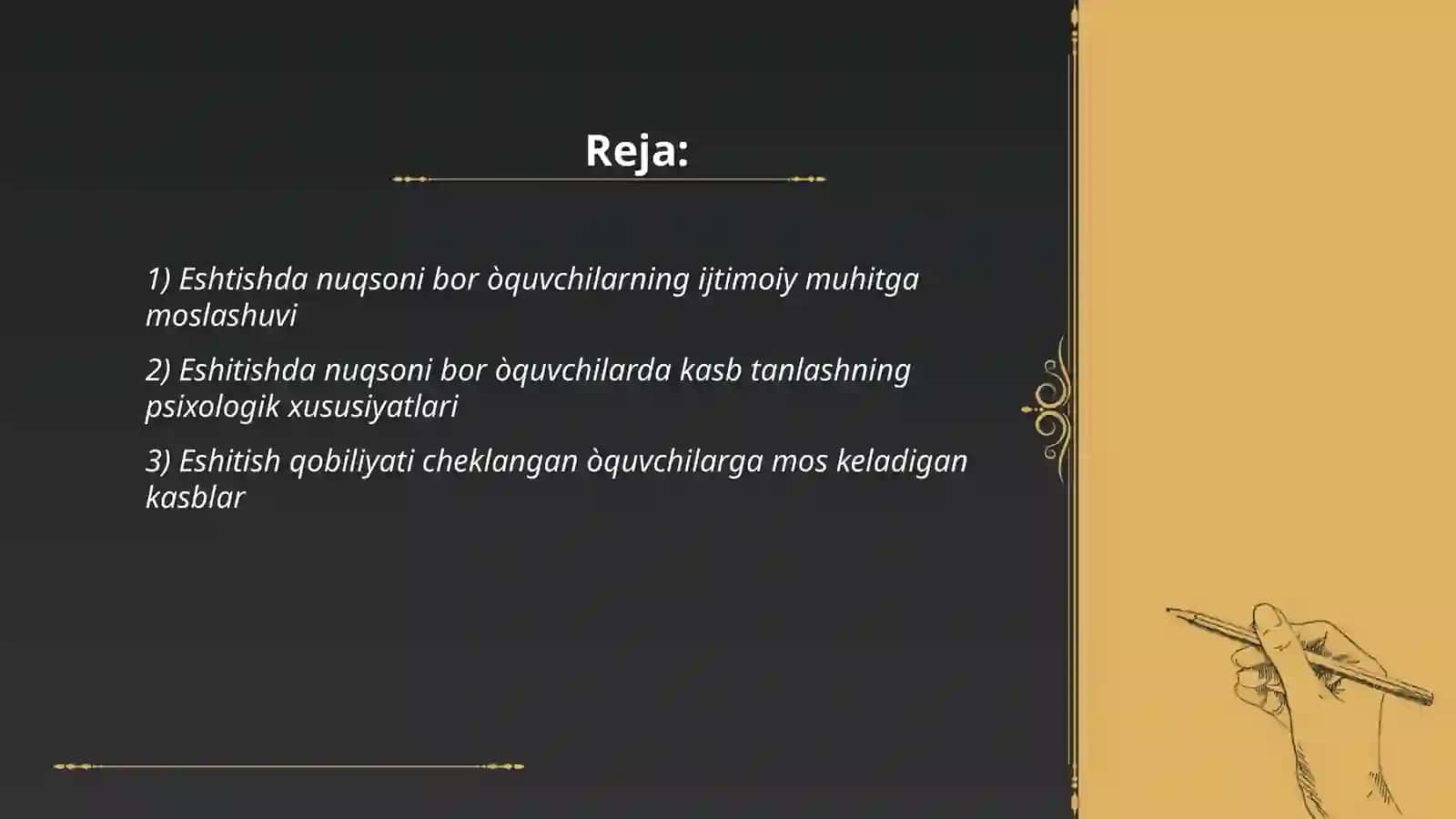 Eshtishda nuqsoni bòlgan òquvchilarni kasbga yònaltirishning òziga xosligi 2