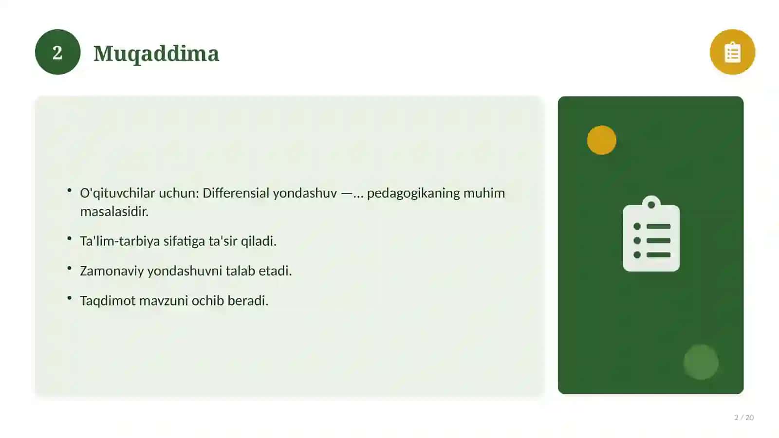 Differensial yondashuv — amaliy tatbiqi (Ilmiy-metodik maqola) 2