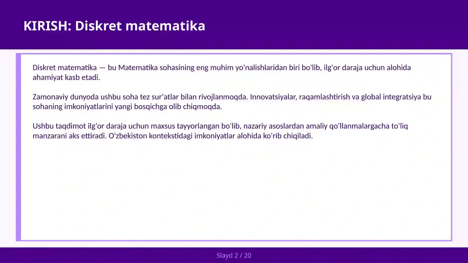 DISKRET MATEMATIKA 2