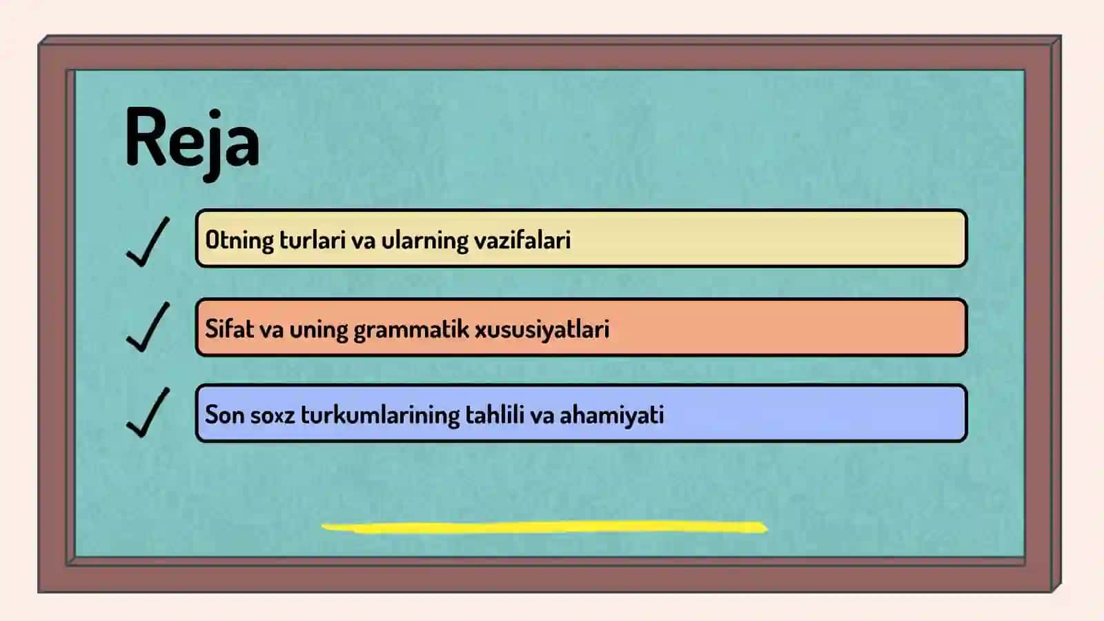 Ot,  sifat, son so z turkumlari 2