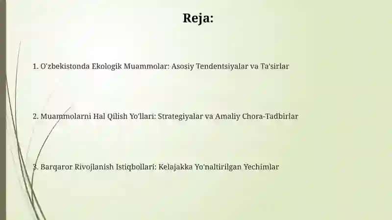 O'zbekistondagi Ekologik Muammolar: Asosiy Tendentsiyalar va Ta'sirlar 2