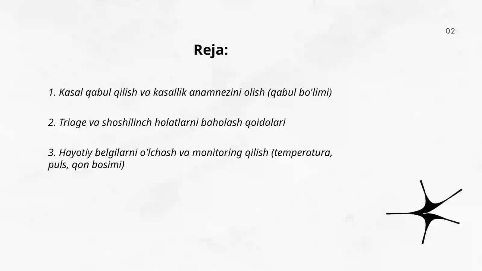 Amaliyotni qabul,terapiya va ginekologiya bòlimlarida òtash 2