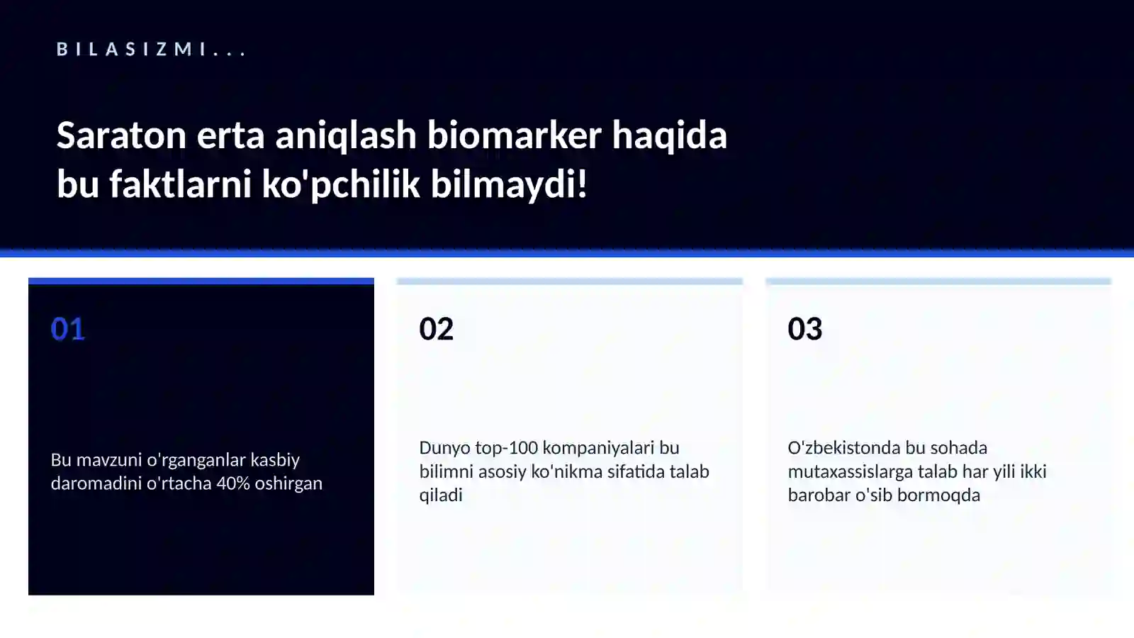 Saraton erta aniqlash biomarker 2