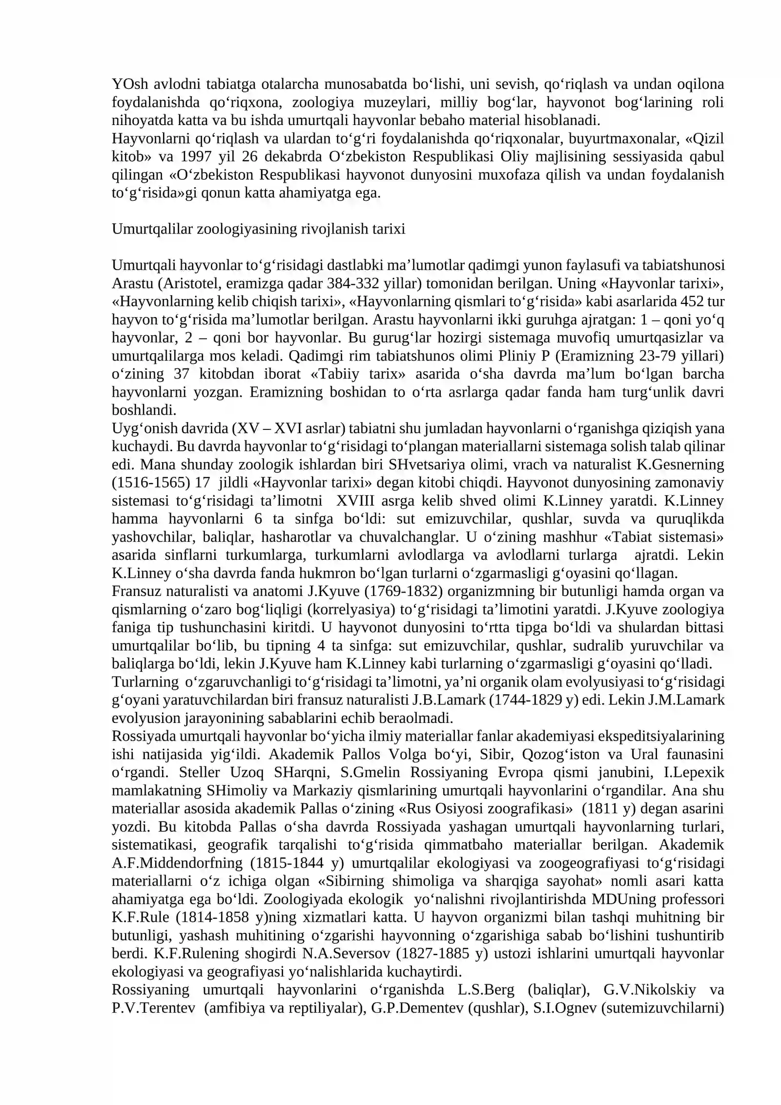 Xordalilar tipi (Chordata). Bosh skeletsizlar-Acrania kenja. tipi Umurtqalilar-Vertebrata yoki Bosh skeletlilar -Craniata kenja tipi 2