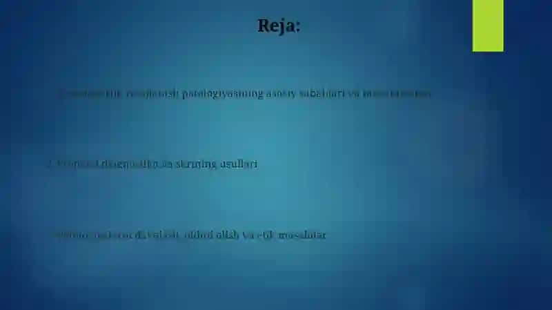 Onaqorni davolash patologiyasi 2