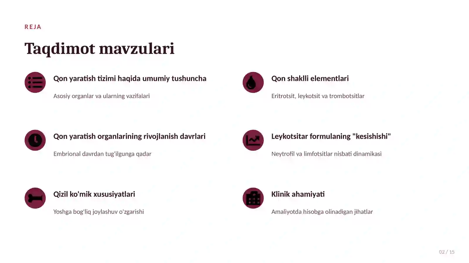 Bolalarda Qon Yaratish Tizimining Anatomo-Fiziologik Xususiyatlari | 15 Slaydli Tibbiy Taqdimot 2