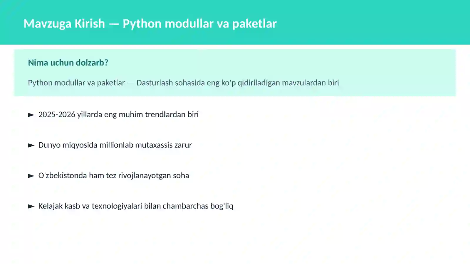 DASTURLASH | PYTHON DASTURLASH 2