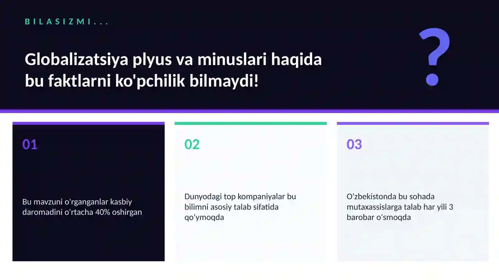 Globalizatsiya plyus va minuslari 2