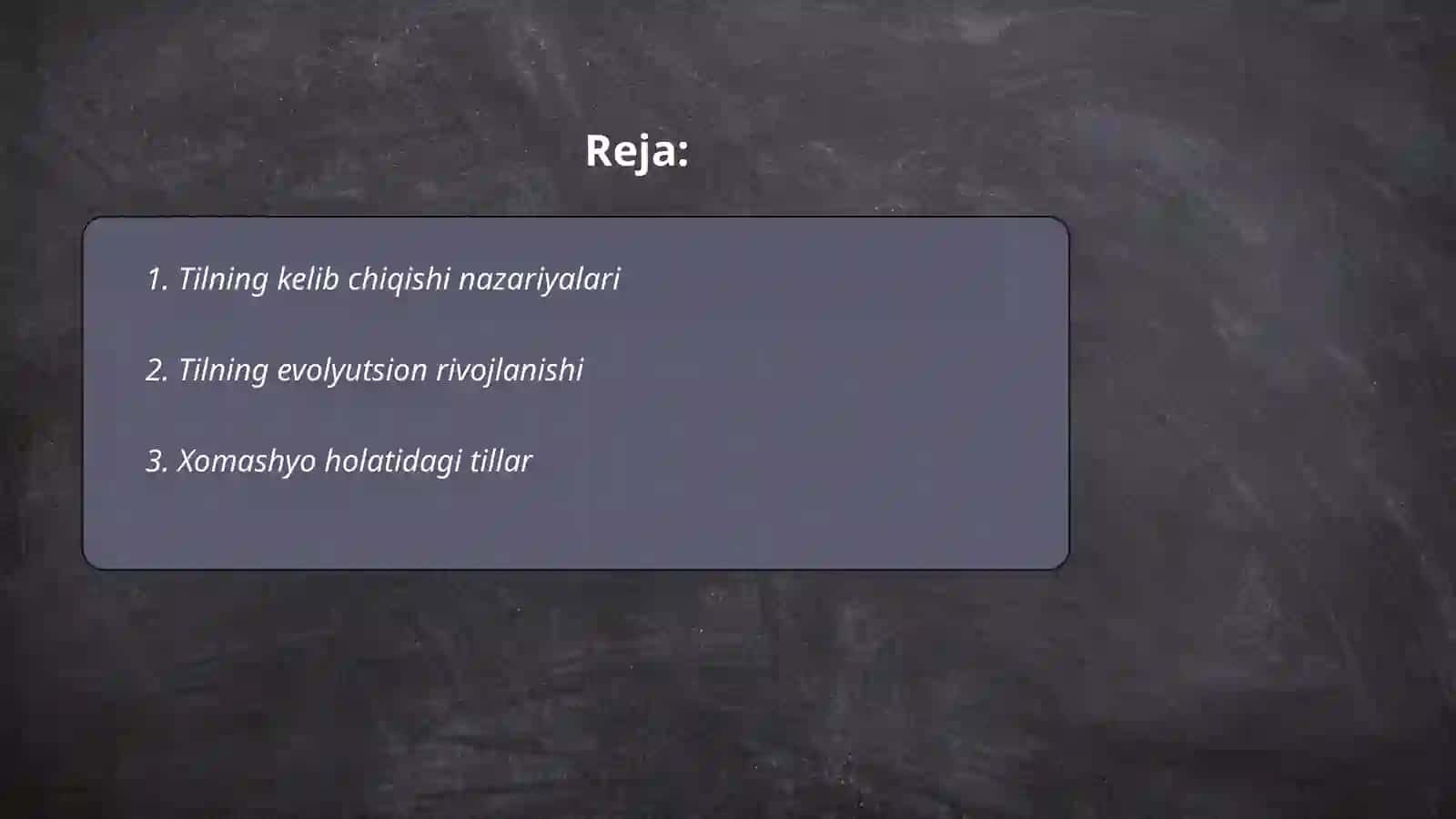 Tilshunoslik fanining oʻrganish obyekti tilning paydo boʻlishi 2