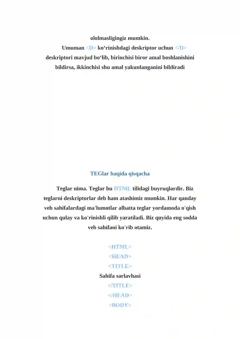 HTML tili 2