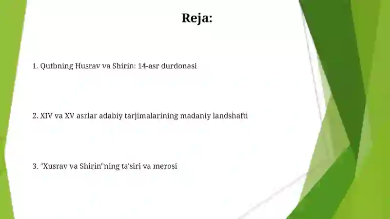 Qutbning "Xusrav va Shirin" dostoni 2