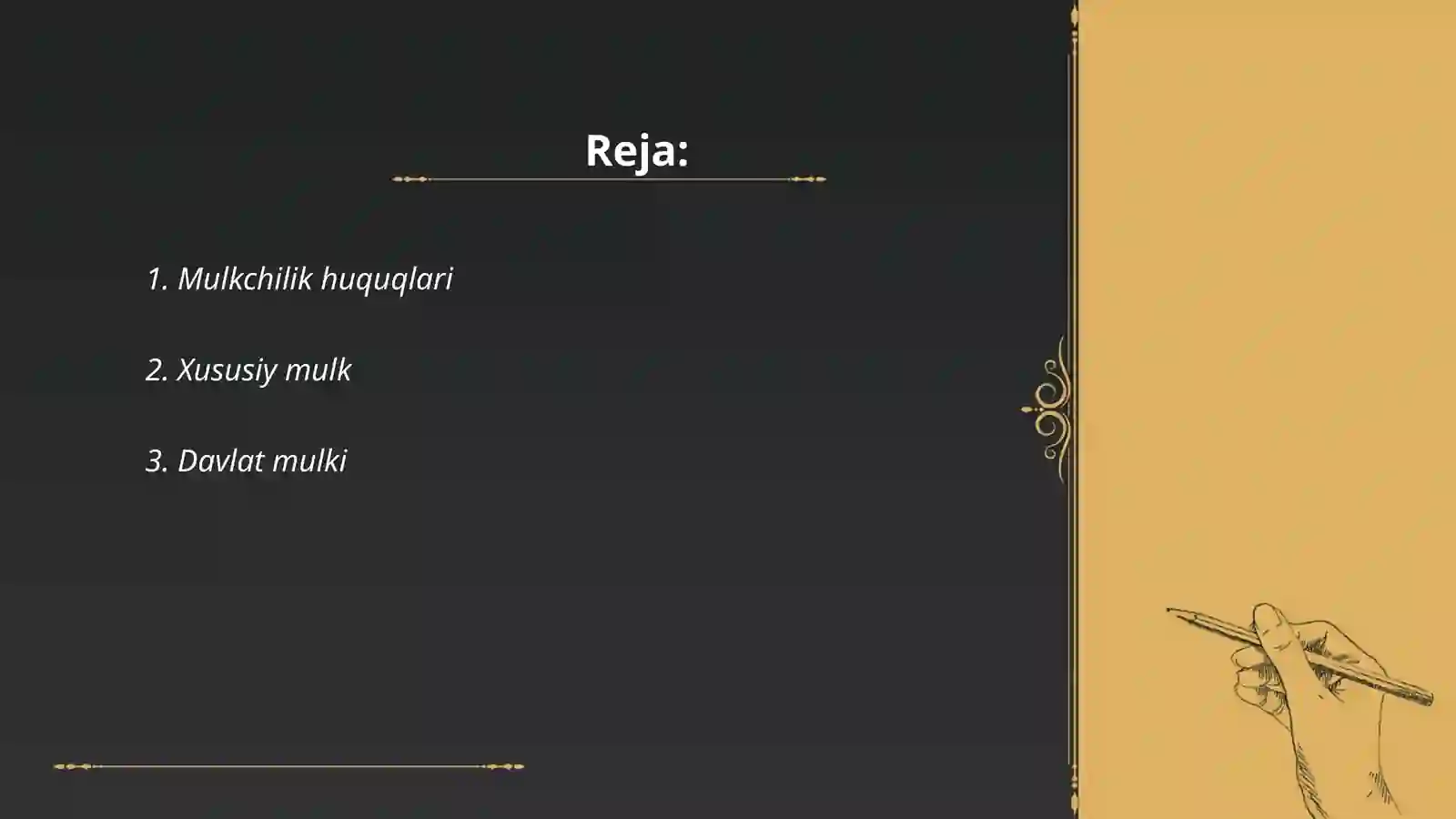 Mulk va mulkchilik munosabatlari 2