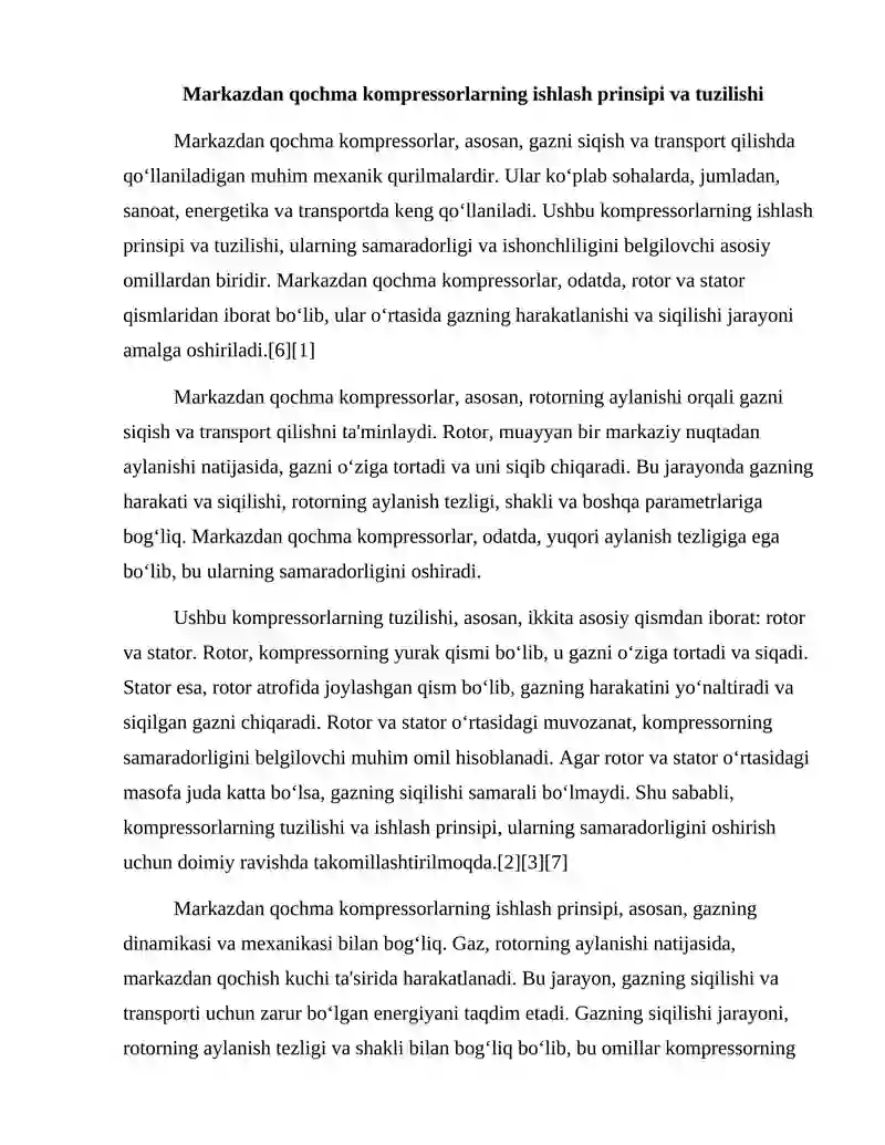 Markazdan qochma kompressorlar 2